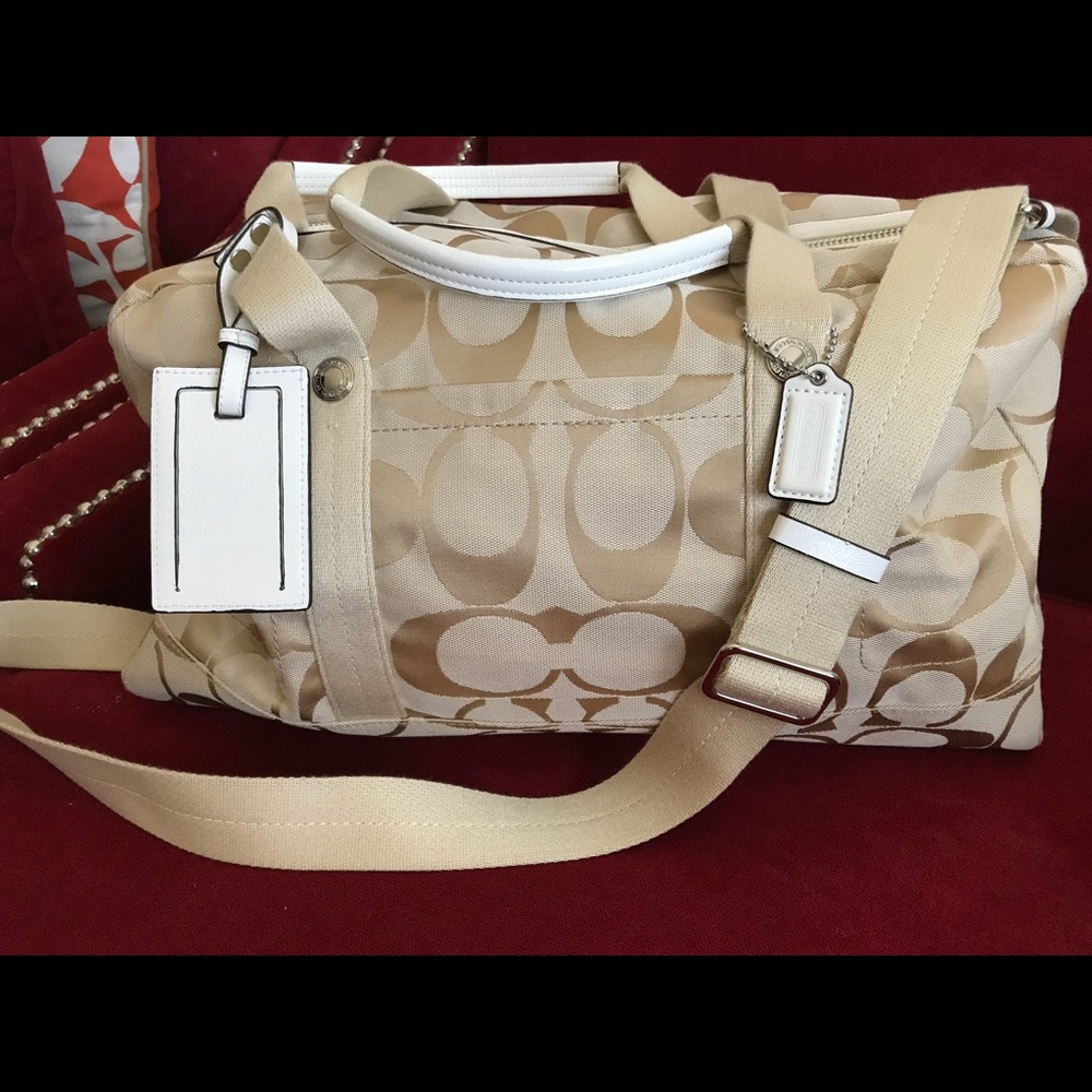 Authentic Coach luggage carry on gym travel